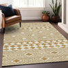 Piper Looms Mayfield Diamonds AMF898 Gold Machine Washable Area Rug Lifestyle Image Feature