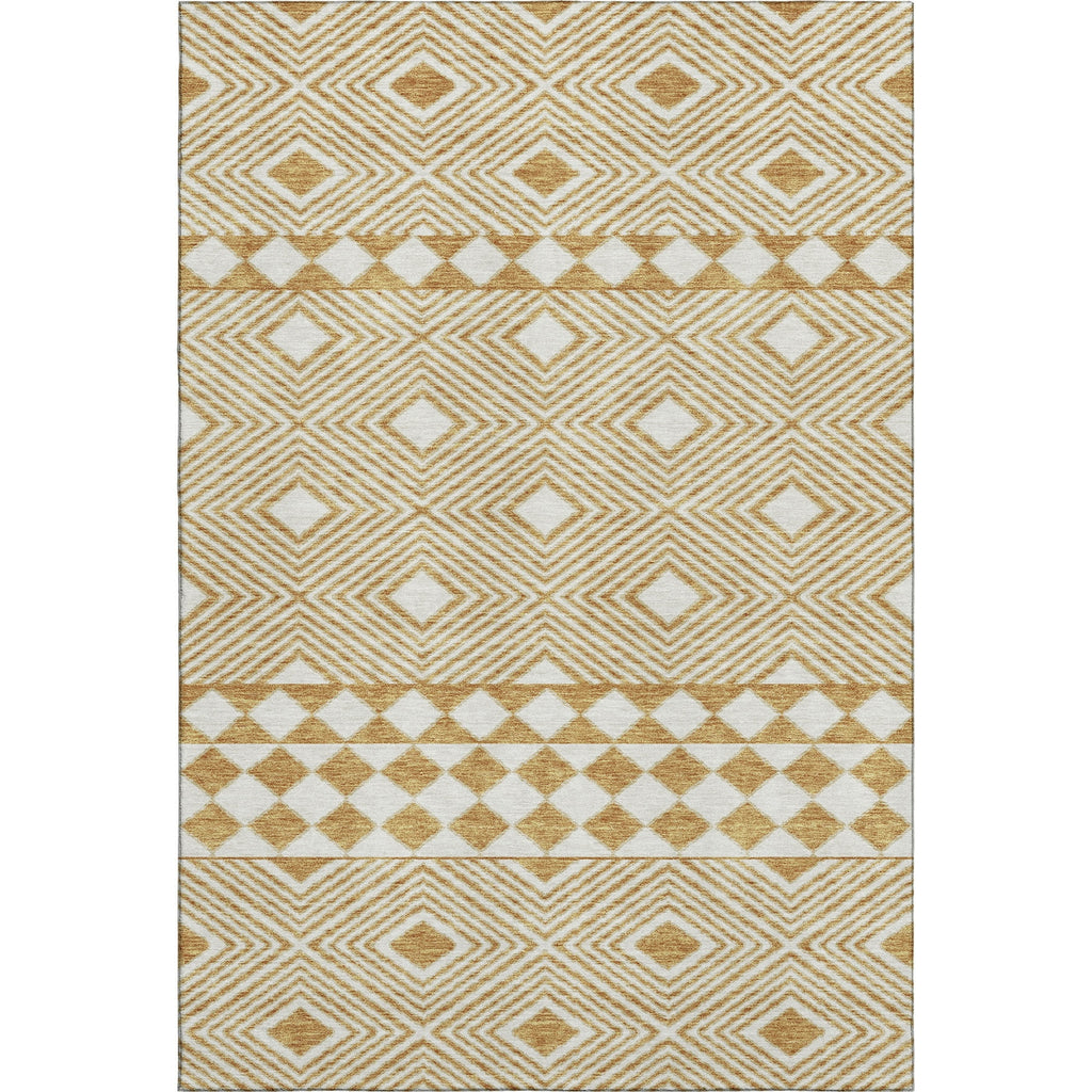 Piper Looms Mayfield Diamonds AMF898 Gold Machine Washable Area Rug main image