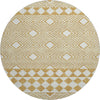 Piper Looms Mayfield Diamonds AMF898 Gold Machine Washable Area Rug Round Main Image