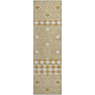 Piper Looms Mayfield Diamonds AMF898 Gold Machine Washable Area Rug Runner Main Image