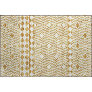 Piper Looms Mayfield Diamonds AMF898 Gold Machine Washable Area Rug Scatter Main Image