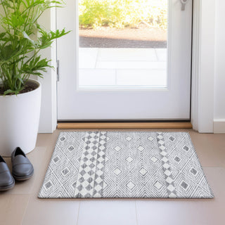 Piper Looms Mayfield Diamonds AMF898 Gray Machine Washable Area Rug Scatter Lifestyle Image Feature