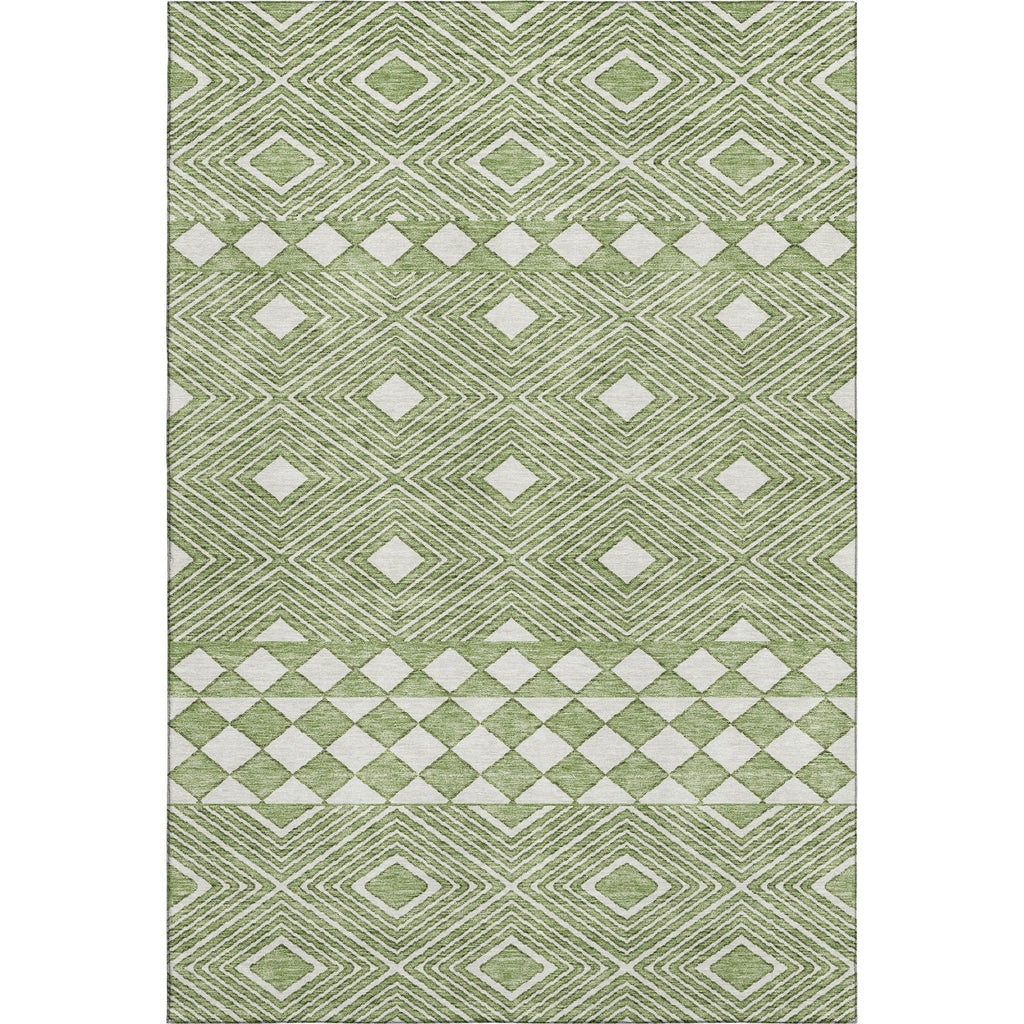 Piper Looms Mayfield Diamonds AMF898 Green Machine Washable Area Rug main image