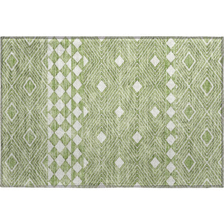 Piper Looms Mayfield Diamonds AMF898 Green Machine Washable Area Rug Scatter Main Image