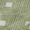Piper Looms Mayfield Diamonds AMF898 Green Machine Washable Area Rug Swatch Image