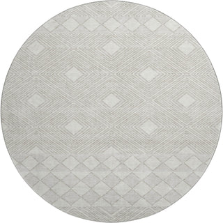 Piper Looms Mayfield Diamonds AMF898 Ivory Machine Washable Area Rug Round Main Image