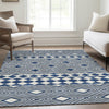 Piper Looms Mayfield Diamonds AMF898 Navy Machine Washable Area Rug Lifestyle Image Feature