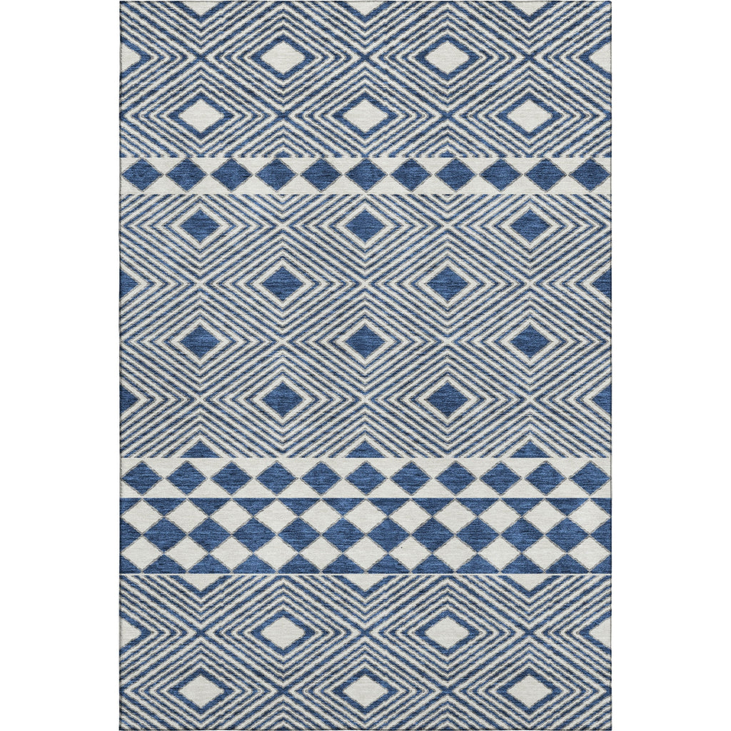 Piper Looms Mayfield Diamonds AMF898 Navy Machine Washable Area Rug main image