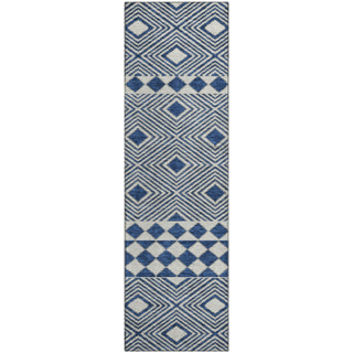 Piper Looms Mayfield Diamonds AMF898 Navy Machine Washable Area Rug Runner Main Image