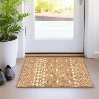 Piper Looms Mayfield Diamonds AMF898 Orange Machine Washable Area Rug Scatter Lifestyle Image Feature