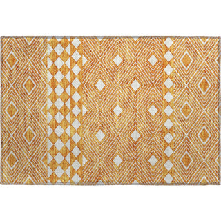 Piper Looms Mayfield Diamonds AMF898 Orange Machine Washable Area Rug Scatter Main Image