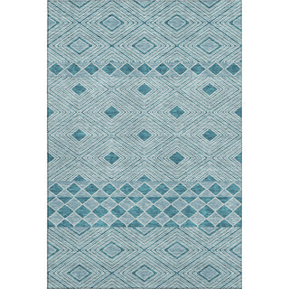 Piper Looms Mayfield Diamonds AMF898 Teal Machine Washable Area Rug main image