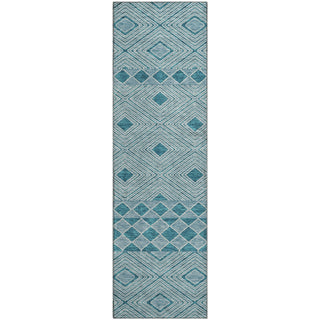Piper Looms Mayfield Diamonds AMF898 Teal Machine Washable Area Rug Runner Main Image
