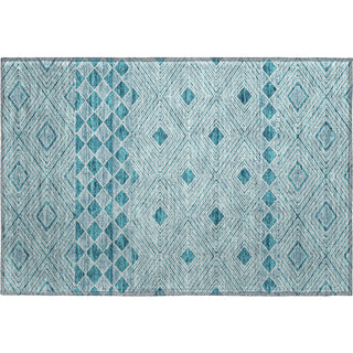 Piper Looms Mayfield Diamonds AMF898 Teal Machine Washable Area Rug Scatter Main Image