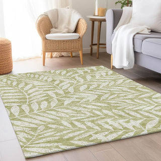 Piper Looms Mayfield Floral AMF899 Aloe Machine Washable Area Rug Lifestyle Image Feature