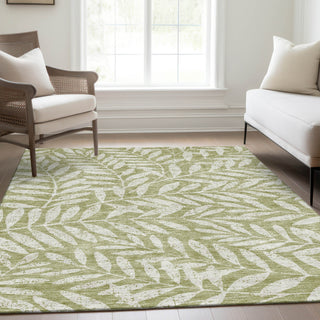 Piper Looms Mayfield Floral AMF899 Aloe Machine Washable Area Rug Lifestyle Image Feature