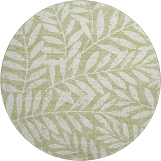 Piper Looms Mayfield Floral AMF899 Aloe Machine Washable Area Rug Round Main Image