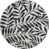 Piper Looms Mayfield Floral AMF899 Black Machine Washable Area Rug Round Main Image