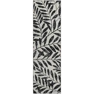 Piper Looms Mayfield Floral AMF899 Black Machine Washable Area Rug Runner Main Image