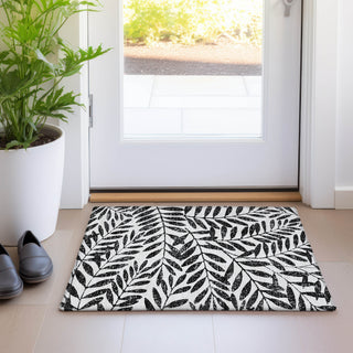 Piper Looms Mayfield Floral AMF899 Black Machine Washable Area Rug Scatter Lifestyle Image Feature