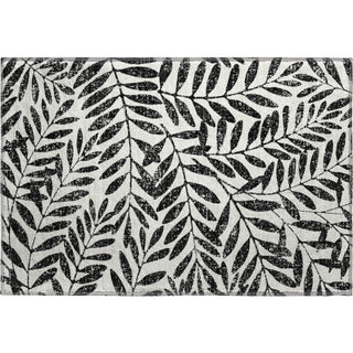 Piper Looms Mayfield Floral AMF899 Black Machine Washable Area Rug Scatter Main Image