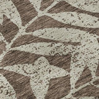 Piper Looms Mayfield Floral AMF899 Brown Machine Washable Area Rug Swatch Image