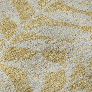 Piper Looms Mayfield Floral AMF899 Gold Machine Washable Area Rug Swatch Image