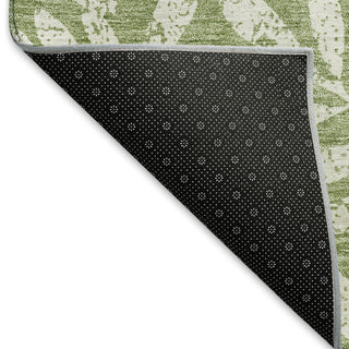Piper Looms Mayfield Floral AMF899 Green Machine Washable Area Rug Backing Image