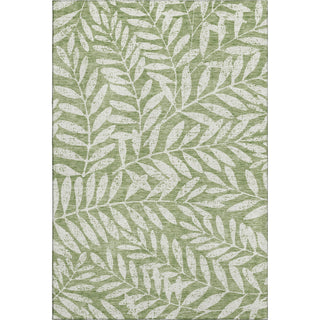 Piper Looms Mayfield Floral AMF899 Green Machine Washable Area Rug main image