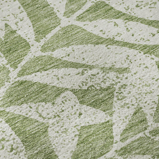 Piper Looms Mayfield Floral AMF899 Green Machine Washable Area Rug Swatch Image