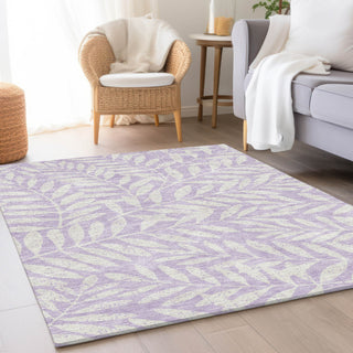 Piper Looms Mayfield Floral AMF899 Lavender Machine Washable Area Rug Lifestyle Image Feature