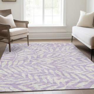 Piper Looms Mayfield Floral AMF899 Lavender Machine Washable Area Rug Lifestyle Image Feature