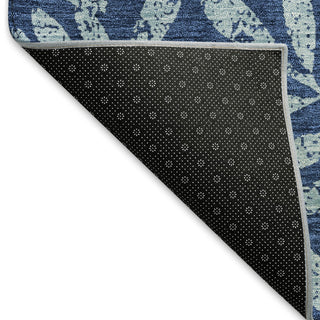 Piper Looms Mayfield Floral AMF899 Navy Machine Washable Area Rug Backing Image