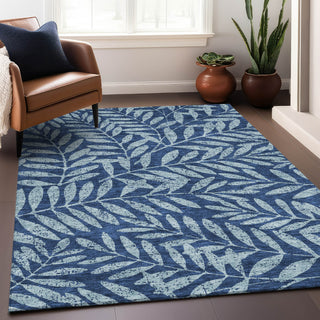 Piper Looms Mayfield Floral AMF899 Navy Machine Washable Area Rug Lifestyle Image Feature
