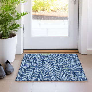 Piper Looms Mayfield Floral AMF899 Navy Machine Washable Area Rug Scatter Lifestyle Image Feature
