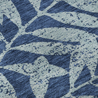 Piper Looms Mayfield Floral AMF899 Navy Machine Washable Area Rug Swatch Image