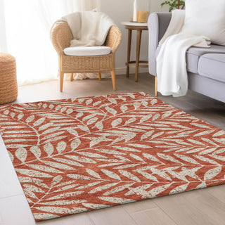 Piper Looms Mayfield Floral AMF899 Paprika Machine Washable Area Rug Lifestyle Image Feature