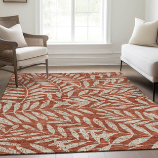 Piper Looms Mayfield Floral AMF899 Paprika Machine Washable Area Rug Lifestyle Image Feature