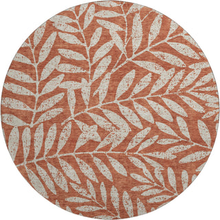 Piper Looms Mayfield Floral AMF899 Paprika Machine Washable Area Rug Round Main Image