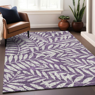 Piper Looms Mayfield Floral AMF899 Purple Machine Washable Area Rug Lifestyle Image Feature