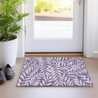 Piper Looms Mayfield Floral AMF899 Purple Machine Washable Area Rug Scatter Lifestyle Image Feature