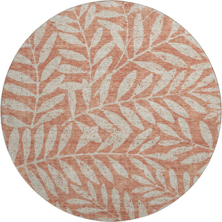 Piper Looms Mayfield Floral AMF899 Salmon Machine Washable Area Rug Round Main Image