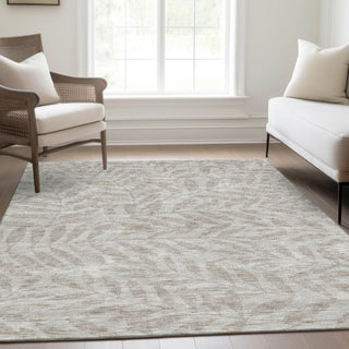 Piper Looms Mayfield Floral AMF899 Taupe Machine Washable Area Rug Lifestyle Image Feature
