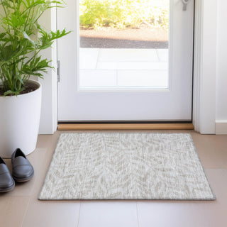 Piper Looms Mayfield Floral AMF899 Taupe Machine Washable Area Rug Scatter Lifestyle Image Feature