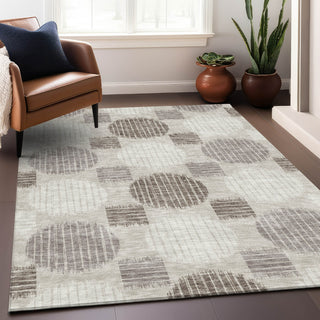 Piper Looms Mayfield Geometric AMF900 Beige Machine Washable Area Rug Lifestyle Image Feature