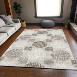 Piper Looms Mayfield Geometric AMF900 Beige Machine Washable Area Rug Lifestyle Image Feature