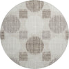 Piper Looms Mayfield Geometric AMF900 Beige Machine Washable Area Rug Round Main Image
