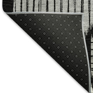 Piper Looms Mayfield Geometric AMF900 Black Machine Washable Area Rug Backing Image