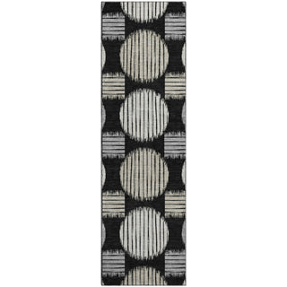 Piper Looms Mayfield Geometric AMF900 Black Machine Washable Area Rug Runner Main Image