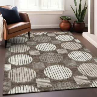 Piper Looms Mayfield Geometric AMF900 Brown Machine Washable Area Rug Lifestyle Image Feature